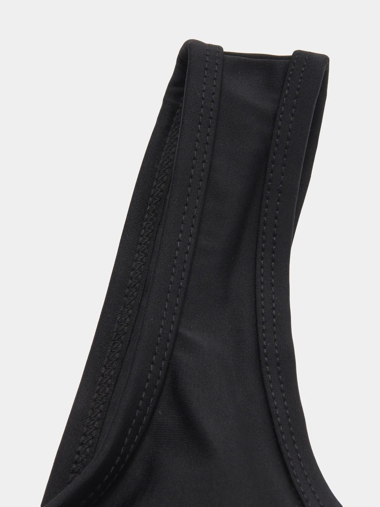 Wholesale Black Deep V Neck Sleeveless Plain Backless Wireless One-Pieces Swimwears