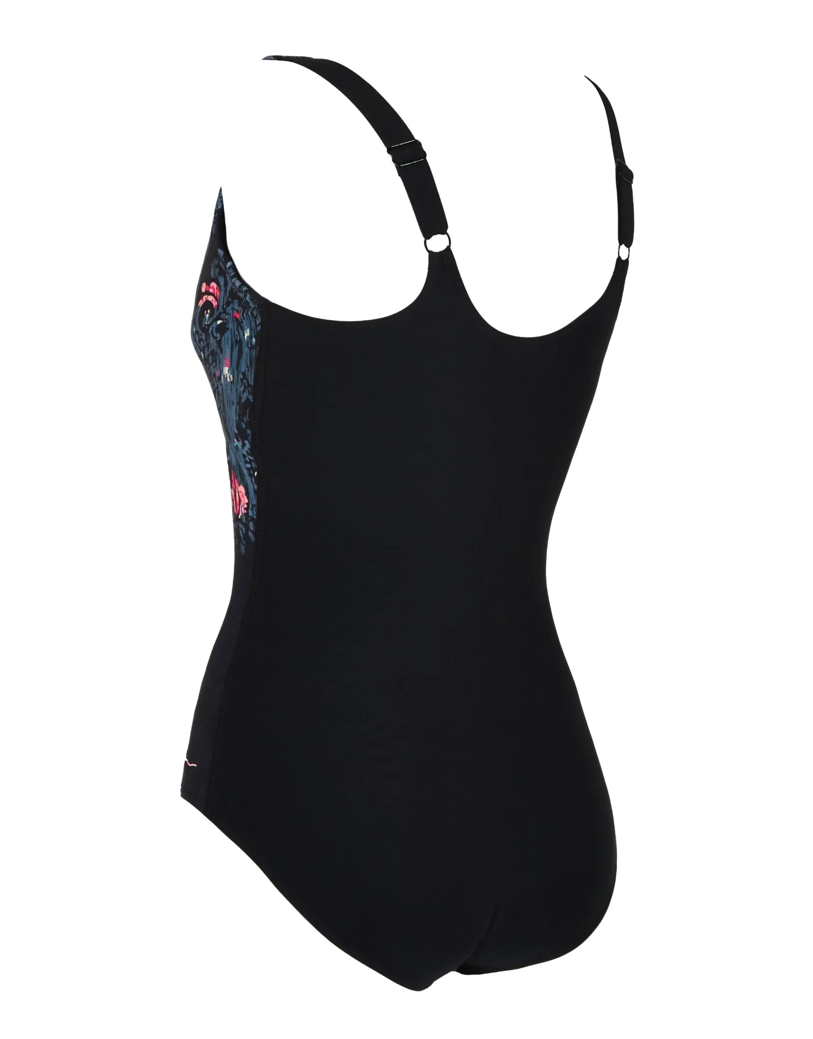 Zoggs Dusk Adjustable Scoopback Swimsuit - Black/Grey